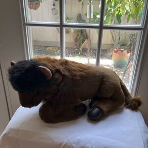 18” Laying Buffalo American Wego Plush Bison, brown 1042 soft toy stuffed